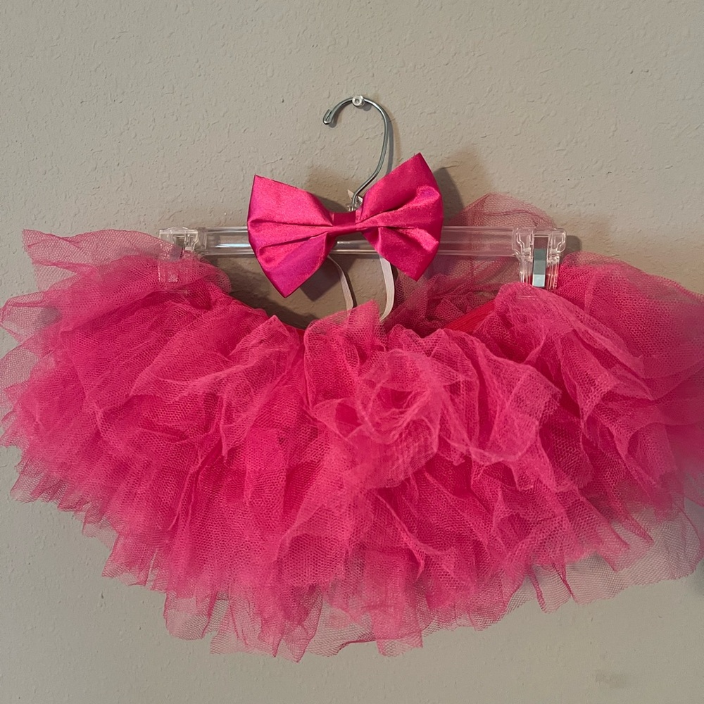 Pink Tutu Skirt with Bow
